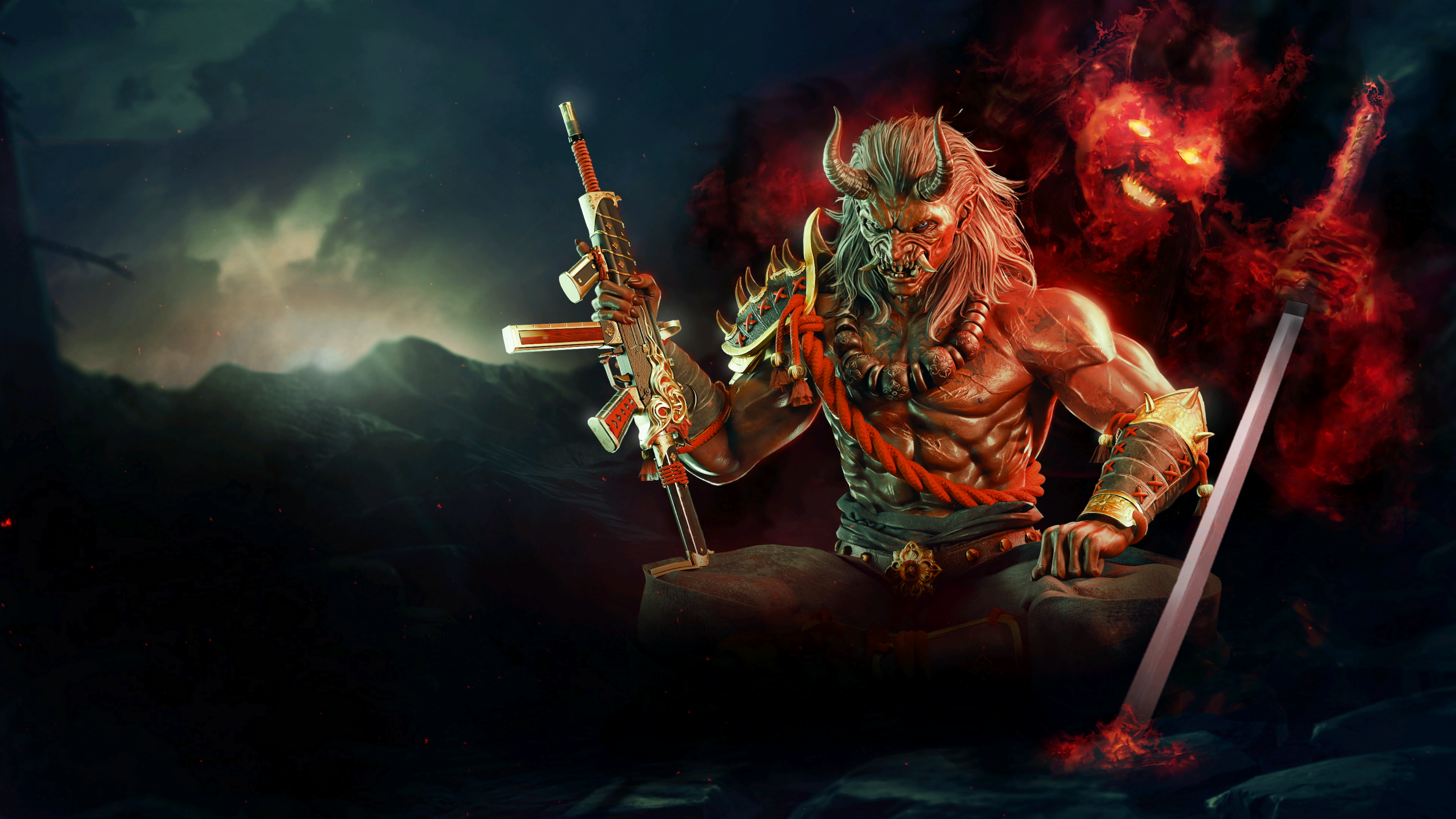 Call of Duty Frightening Ogre LoadingScreen from Reactive: Underworld Warrior Black Ops 6 Bundle