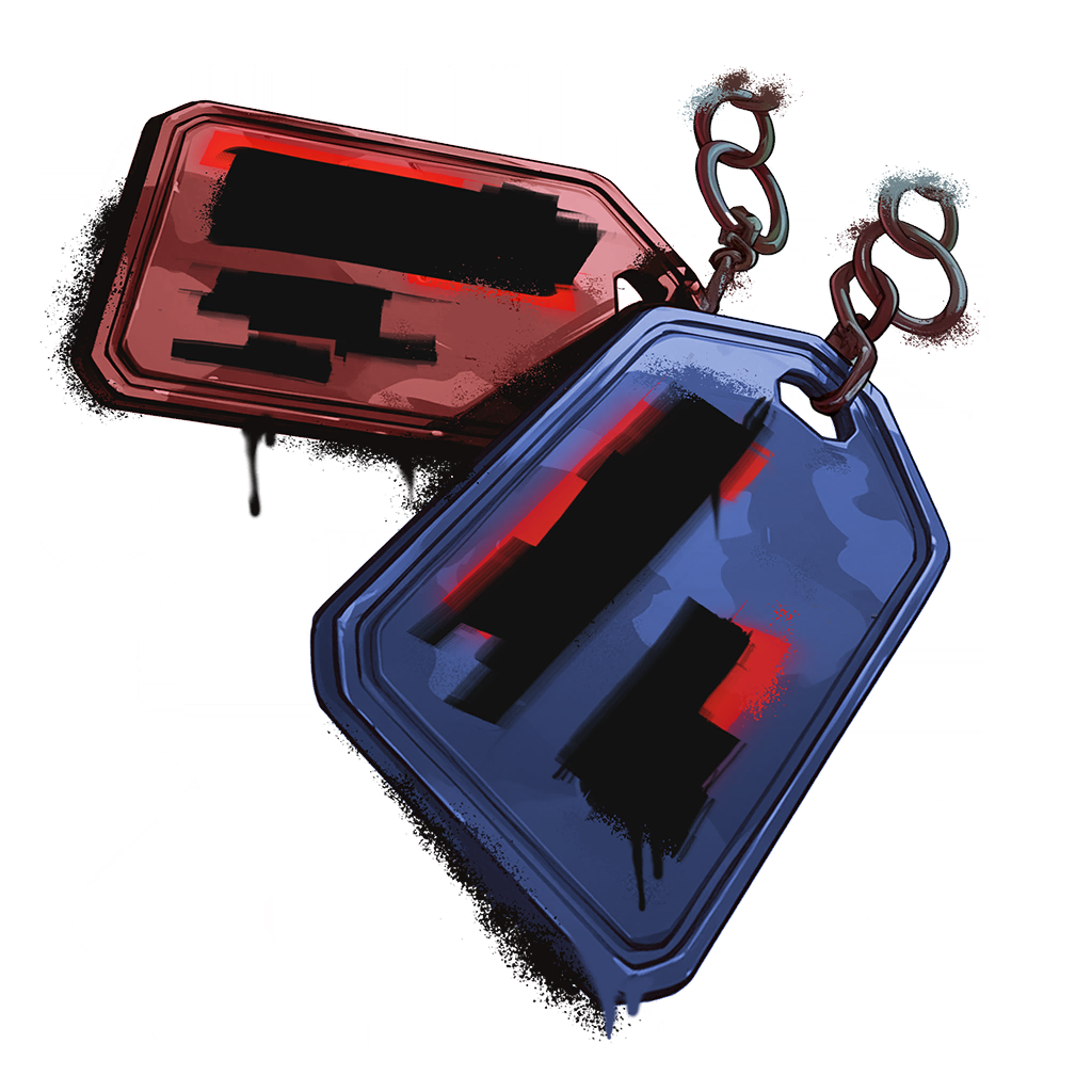 Call of Duty Redacted Tags Attachment from Tracer Pack: Tally Ops Black Ops 6 Bundle