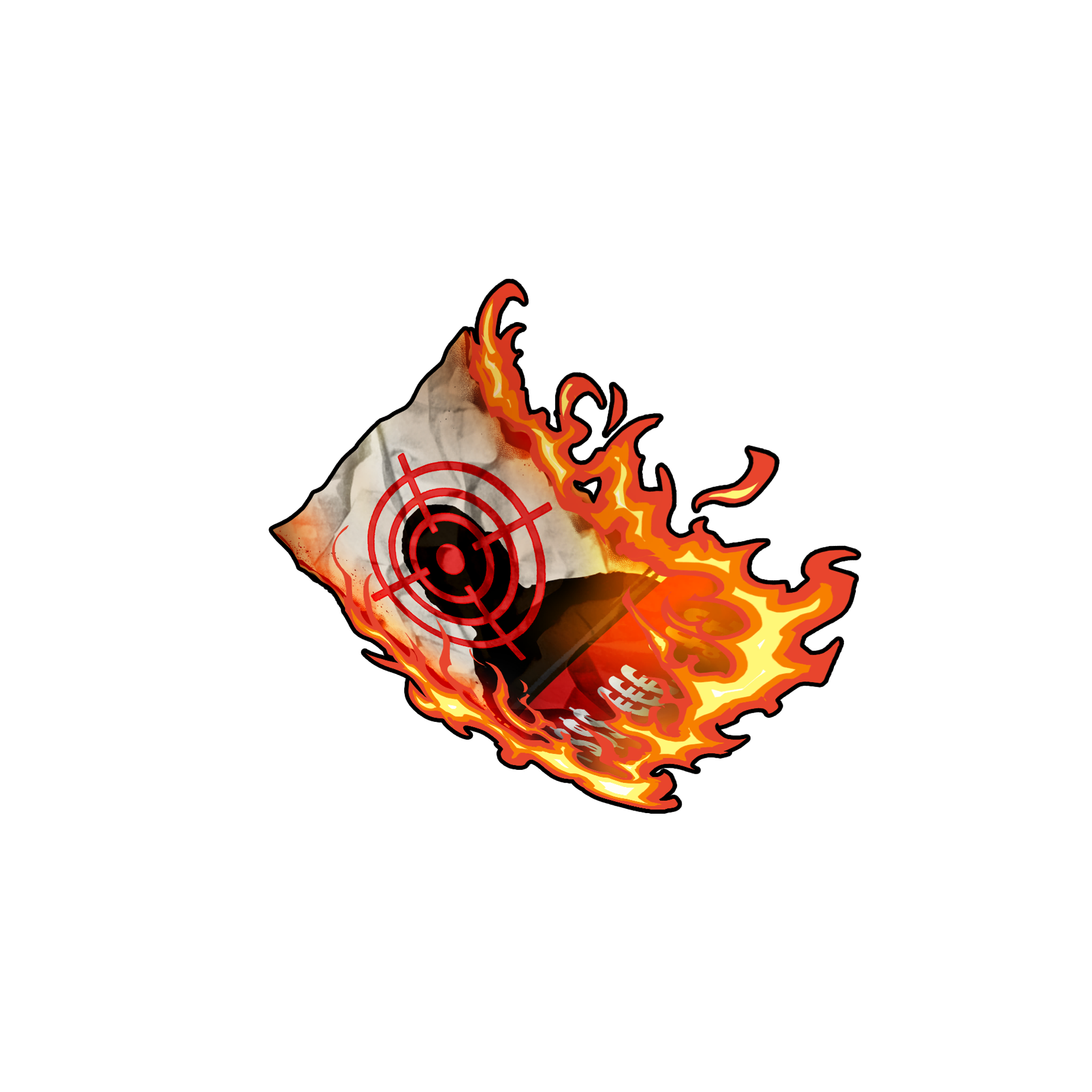 Call of Duty Burned Sticker from Bad Bounty Black Ops 6 Bundle
