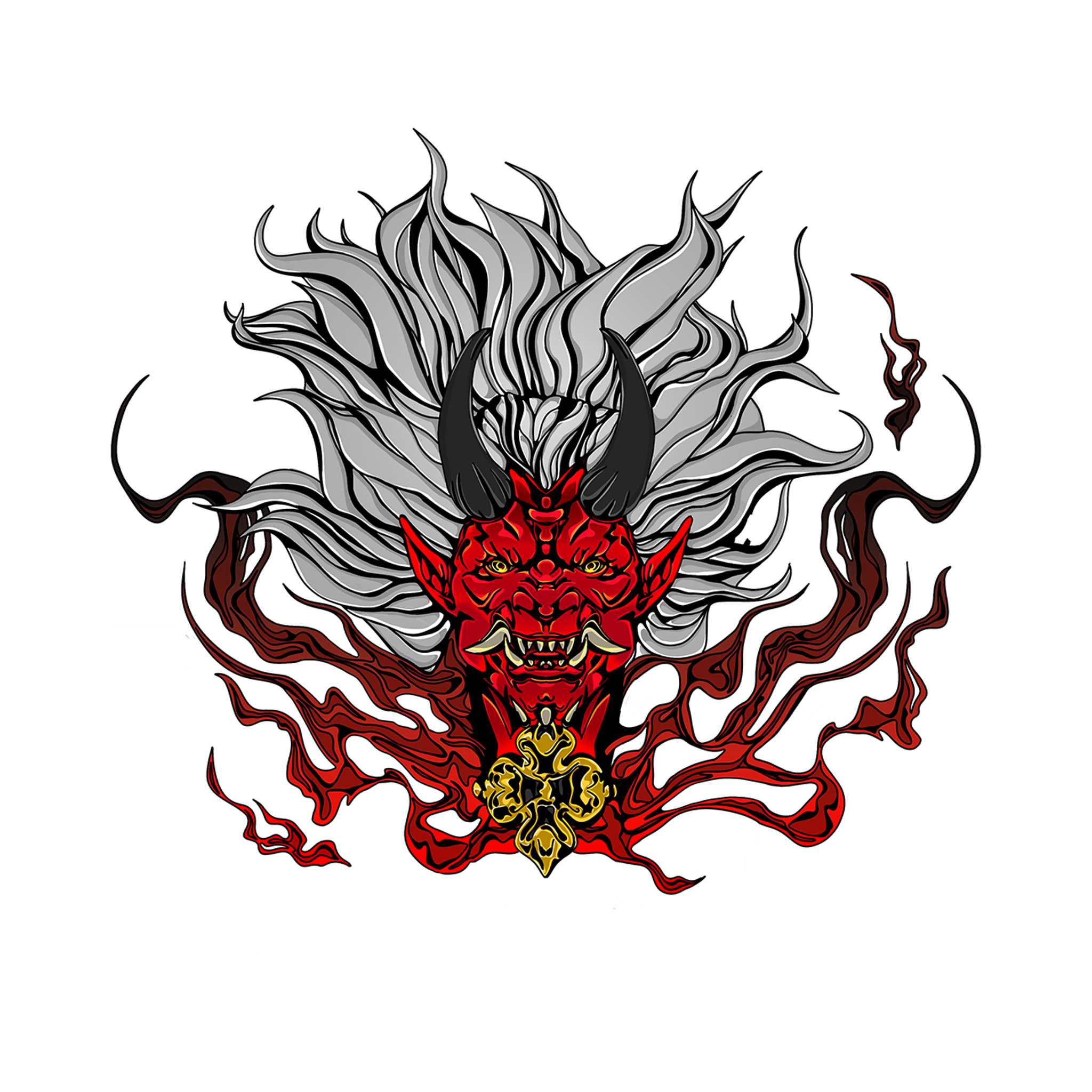 Call of Duty Fukushu no Oni Sticker from Reactive: Underworld Warrior Black Ops 6 Bundle