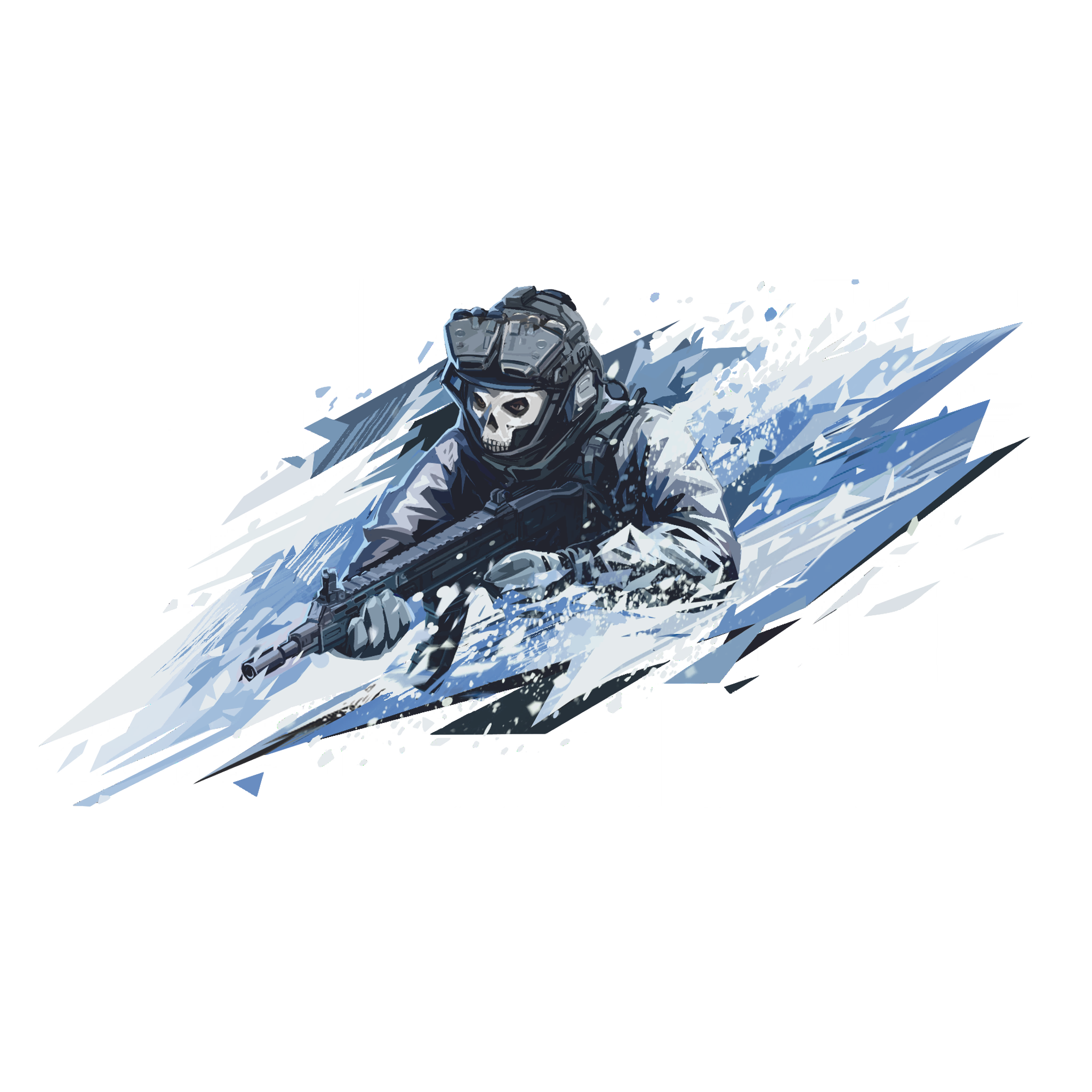 Call of Duty Sleet and Snow Sticker from Arctic Ops: Ghost & Soap Modern Warfare 3 Bundle